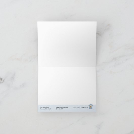 不動産仲介業者エージェントウェルカムホームありがとう サンキューカード (内部)