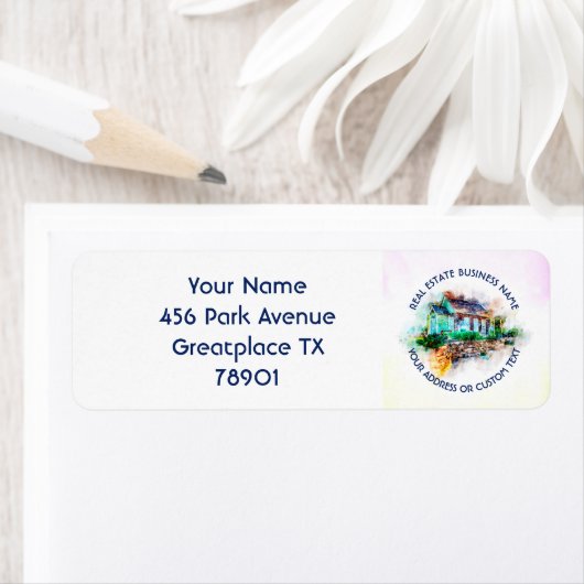 不動産仲介業者エージェント不動産業および会社名 ラベル (インサイチュ)