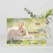 不動産仲介業者エージェント実在春エステートイースターポストカード カード (スタンド正面)