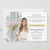 不動産仲介業者エージェント実在春エステートイースターポストカード カード (裏面)