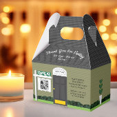 不動産仲介業者オープンハウス木製サイングレーハウスギフトボックス フェイバーボックス