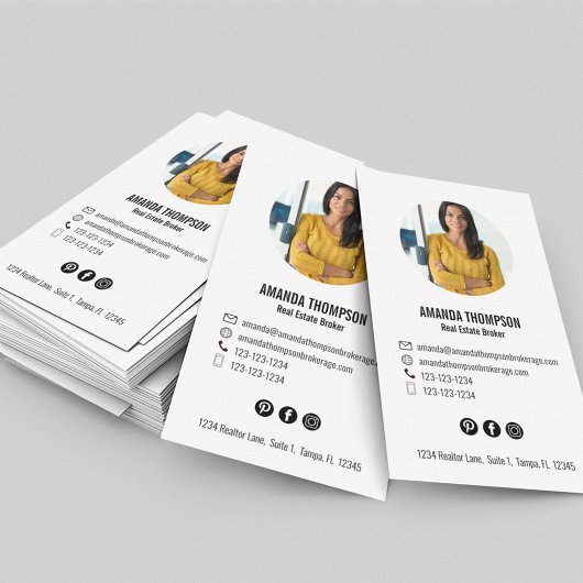 不動産仲介業者カスタムの写真ロゴの名刺を追加 名刺