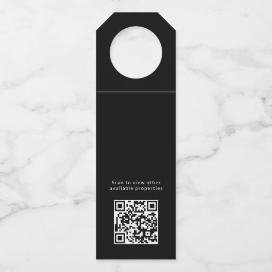 不動産仲介業者カスタムオープンハウスボトルラベル ボトルネックタグ (裏面)