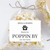 不動産仲介業者カスタムオープンハウス引っ越し祝いパーティーパーティーの好意 長方形シール