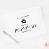 不動産仲介業者カスタムオープンハウス引っ越し祝いパーティーパーティーの好意 長方形シール (封筒)