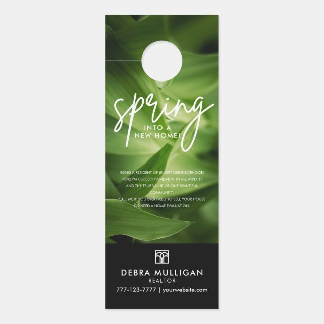 不動産仲介業者カスタムドアハンガー – エテ実在ートマーケティング ドアノブサイン (正面)