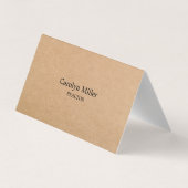 不動産仲介業者カスタムフォト&金ゴールド鍵クラフトフォールディング 名刺 (裏面)