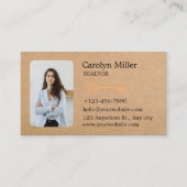 不動産仲介業者カスタムフォト&金ゴールド鍵クラフト 名刺 (正面)