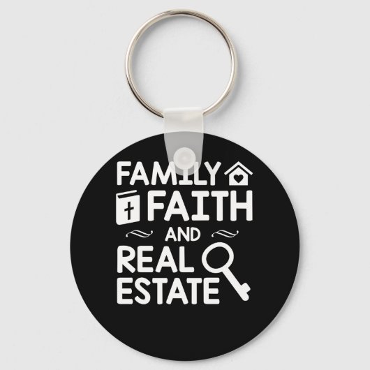 不動産仲介業者クリスチャン家族実在信仰財産 キーホルダー (正面)