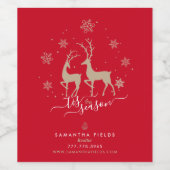 不動産仲介業者クリスマスギフトワインラベル ワインラベル (シングルラベル)