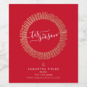 不動産仲介業者クリスマスギフトワインラベル ワインラベル (シングルラベル)