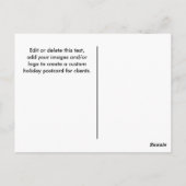 不動産仲介業者クリスマスホリデーカード ポストカード (裏面)