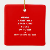 不動産仲介業者クリスマスホリデーギフト セラミックオーナメント (裏面)