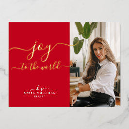 不動産仲介業者クリスマスホリデーズハガキ – ゴールドフォイル 箔シーズンポストカード