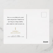 不動産仲介業者クリスマスホリデーズハガキ – ゴールドフォイル 箔シーズンポストカード (裏面)