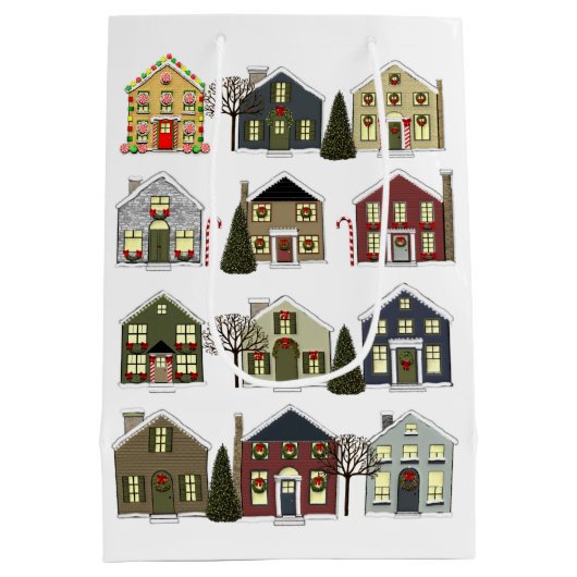 不動産仲介業者クリスマス ミディアムペーパーバッグ (裏面)