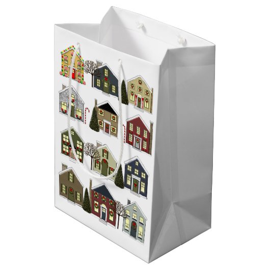 不動産仲介業者クリスマス ミディアムペーパーバッグ (裏面アングル)