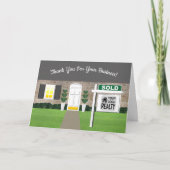 不動産仲介業者グレーブリックハウスセールドサインサンキューカード サンキューカード (正面)