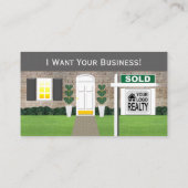 不動産仲介業者グレーブリックハウスセールドサイン 名刺 (裏面)