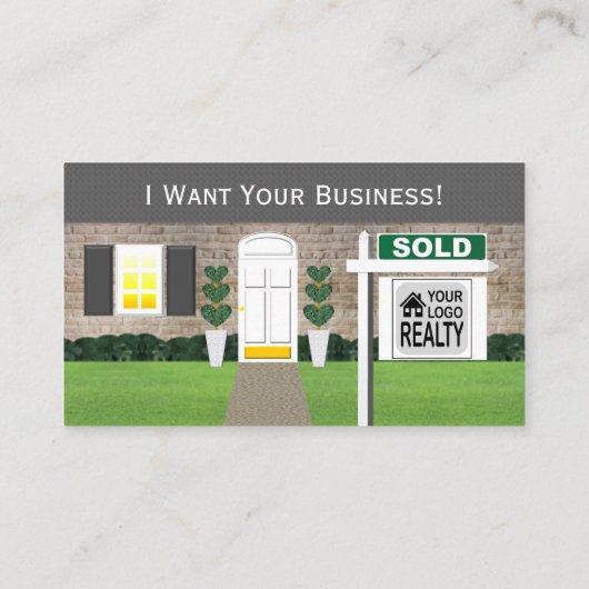 不動産仲介業者グレーブリックハウスセールドサイン 名刺 (裏面)