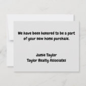 不動産仲介業者サンキューヴィンテージハウススケッチ実在エテート カード (裏面)