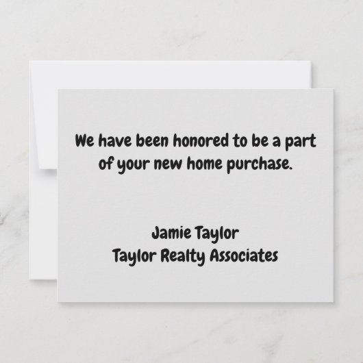 不動産仲介業者サンキューヴィンテージハウススケッチ実在エテート カード (裏面)