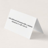 不動産仲介業者シンプルグレイホワイト私たちホー買ズ折畳み 名刺 (裏面)