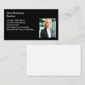 不動産仲介業者シンプルフォト名刺の新規作成 名刺 (正面/裏面)