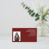 不動産仲介業者シンプルフォト名刺デザイン 名刺 (スタンド正面)