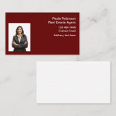 不動産仲介業者シンプルフォト名刺デザイン 名刺 (正面/裏面)