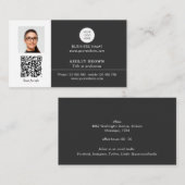 不動産仲介業者シンプルモダンプロフェッショナルQRコード写真 名刺 (正面/裏面)