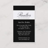 不動産仲介業者スクリプト黒/白斑 名刺 (裏面)