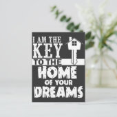 不動産仲介業者デザイン鍵トゥザホームオブユアドリーム ポストカード (スタンド正面)