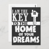 不動産仲介業者デザイン鍵トゥザホームオブユアドリーム ポストカード (正面/裏面)