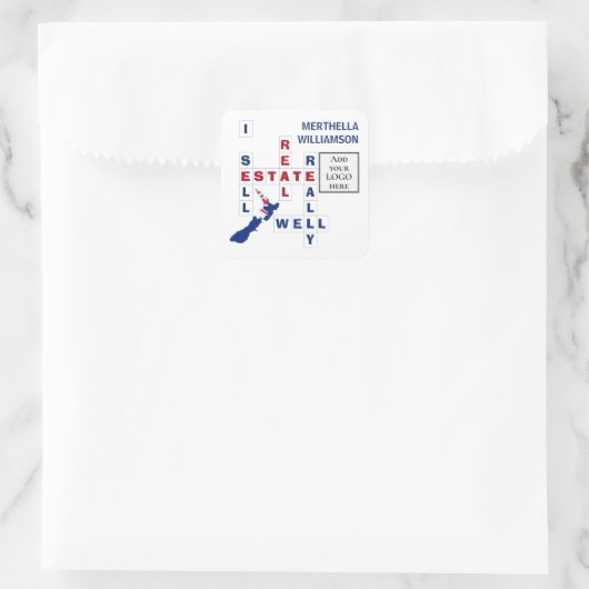 不動産仲介業者ニュージーランドロ実在ゴ領域 スクエアシール (バッグ)