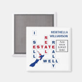 不動産仲介業者ニュージーランドロ実在ゴ領域 マグネット (正面/裏面)