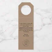 不動産仲介業者ニューホームオフィッシュ引っ越し祝いパーティー ボトルネックタグ (裏面)