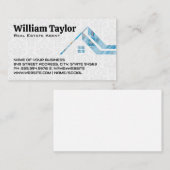 不動産仲介業者ハウスルーフロゴ |ダマスク 名刺 (正面/裏面)