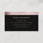 不動産仲介業者ハウスロゴバラ金ゴールドグリッター 名刺 (裏面)