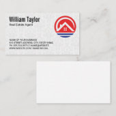 不動産仲介業者ハウスロゴレッドブルーデザイン 名刺 (正面/裏面)