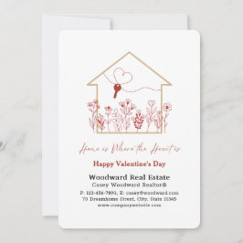不動産仲介業者ハッピーバレンタインデー | ホームはハート カード