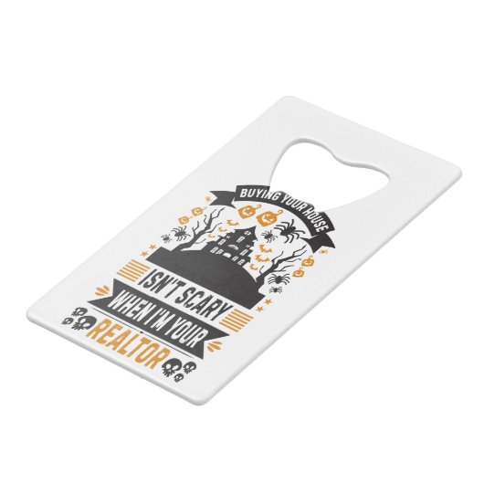 不動産仲介業者ハロウィン実在エステートエージェントブローカー クレジットカード栓抜き (正面アングル)