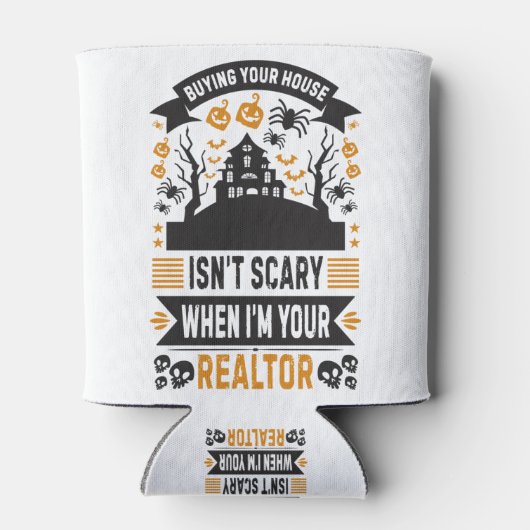 不動産仲介業者ハロウィン実在- Estate Agent Broker 缶クーラー (裏面)