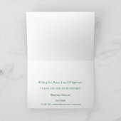 不動産仲介業者パーソナライズされたクリスマスカード水カラーカー サンキューカード (内部)