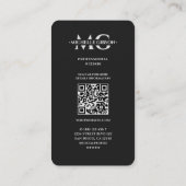 不動産仲介業者フォトEHOロゴブラックシルバーモダン 名刺 (裏面)