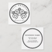 不動産仲介業者ブランディングとスタンプツリーハウス スクエア名刺 (正面/裏面)