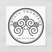 不動産仲介業者ブランディングとスタンプツリーハウス スクエア名刺 (正面)