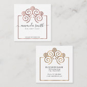 不動産仲介業者ブランディングとツリーハウスインバラ金ゴールド スクエア名刺 (正面/裏面)