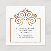 不動産仲介業者ブランディングとツリーハウスイン金ゴールド スクエア名刺 (裏面)