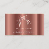 不動産仲介業者ブランディングと住宅インバラ金ゴールド 名刺 (裏面)